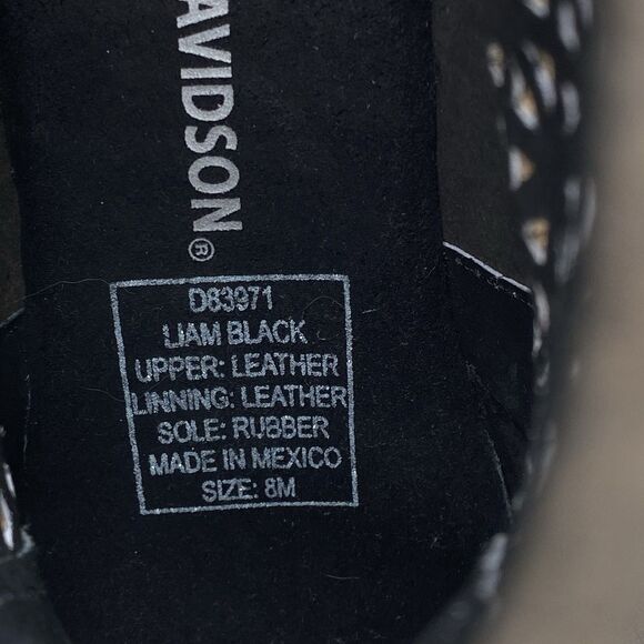 Harley Davidson Liam Western Boots Biker Shoes Womens Sz 8 Distressed (HF15) - Picture 8 of 10